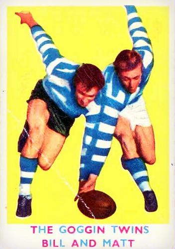 1963 Scanlens VFL #15 Bill Goggin / Matt Goggin Front